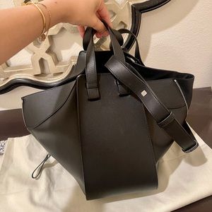 Loewe Black Small Hammock Bag in Calfskin